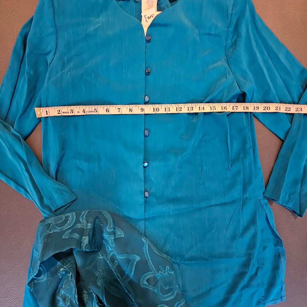Susan Graver Blue Blouse